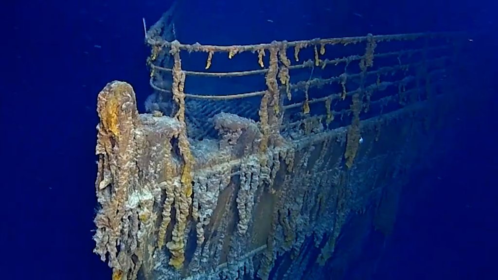 Wreck of Titanic underwater